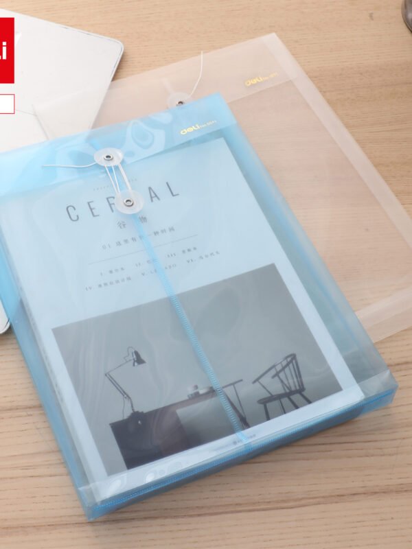 ديلي مصنف كبسة شاقولي - قياس A4 - سماكة 0.16mm - أزرق/شفاف E5511